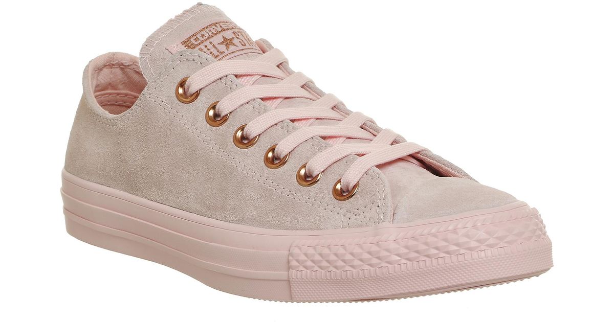 pink leather converse