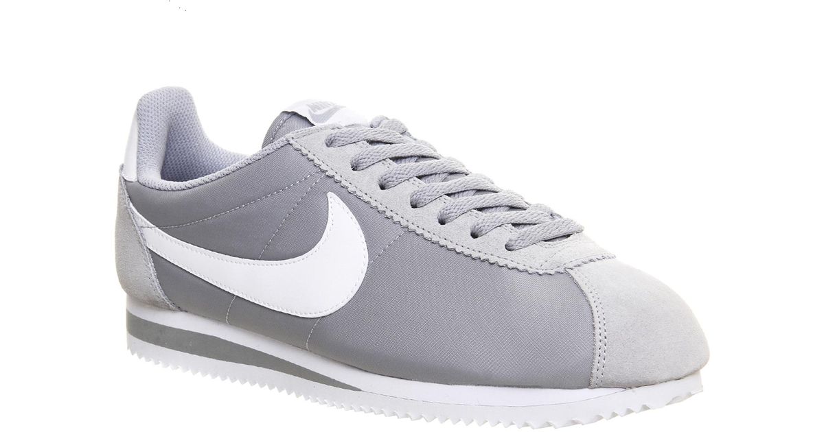 nike cortez classic nylon grey