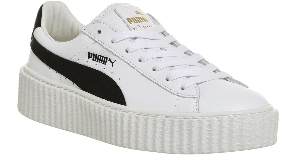 PUMA Suede Basket Creepers in White - Lyst