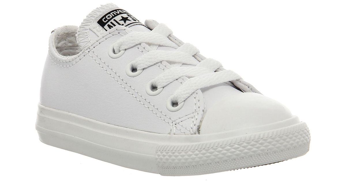 infant white leather converse