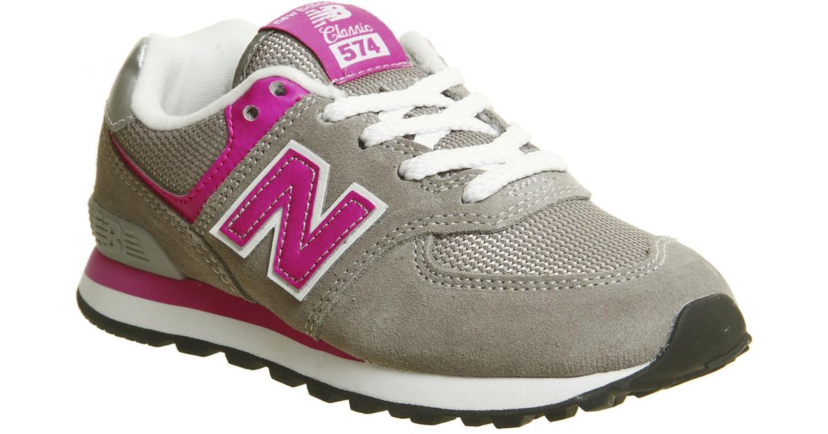 new balance wl574 grey pink