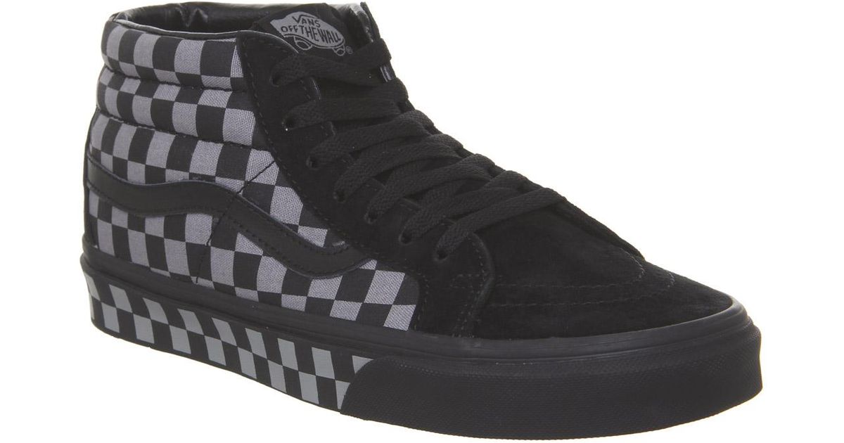 vans sk8 mid reissue black trainers