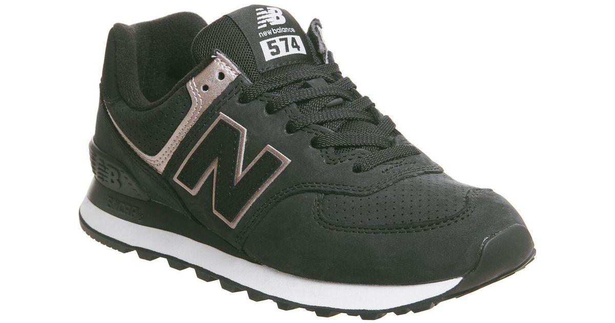 new balance trainers black and rose gold