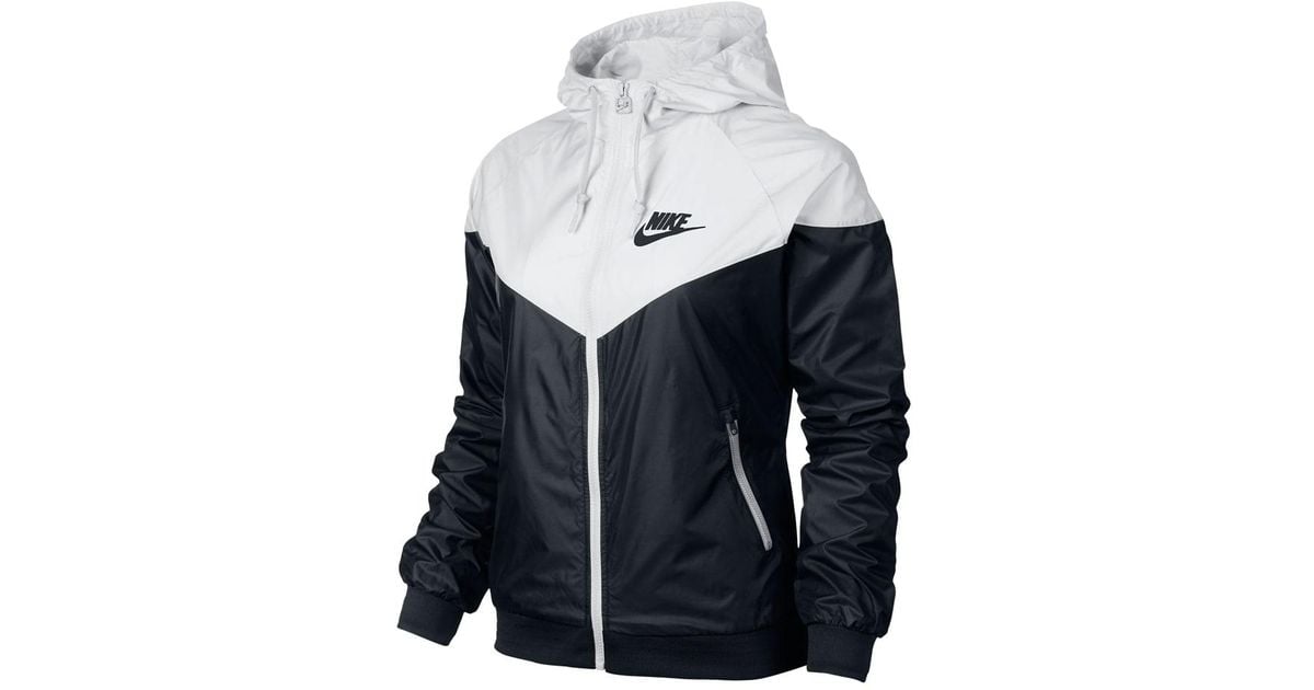 black and white nike windrunner