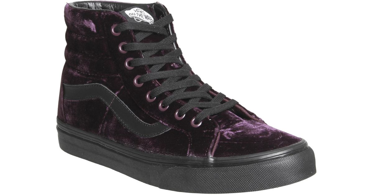velvet burgundy vans