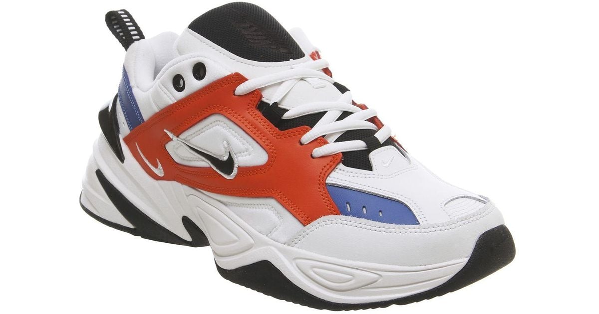 nike m2k tekno white and orange