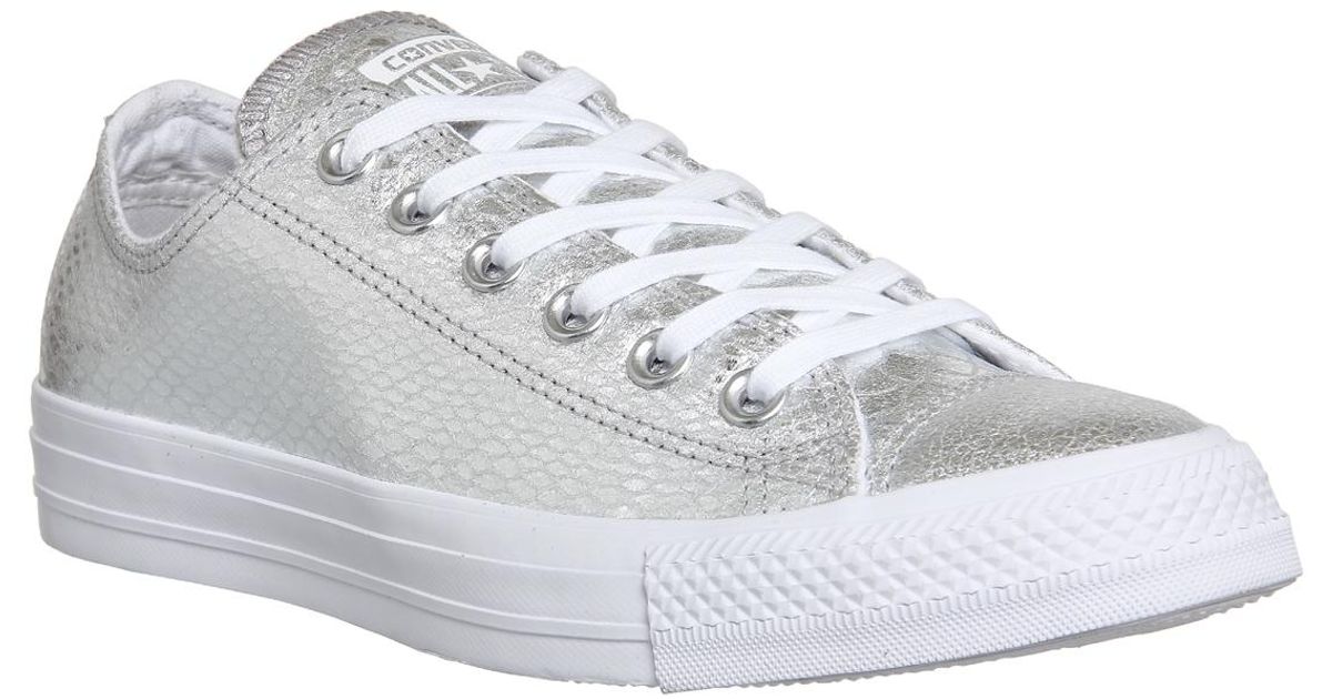 converse all star silver metallic