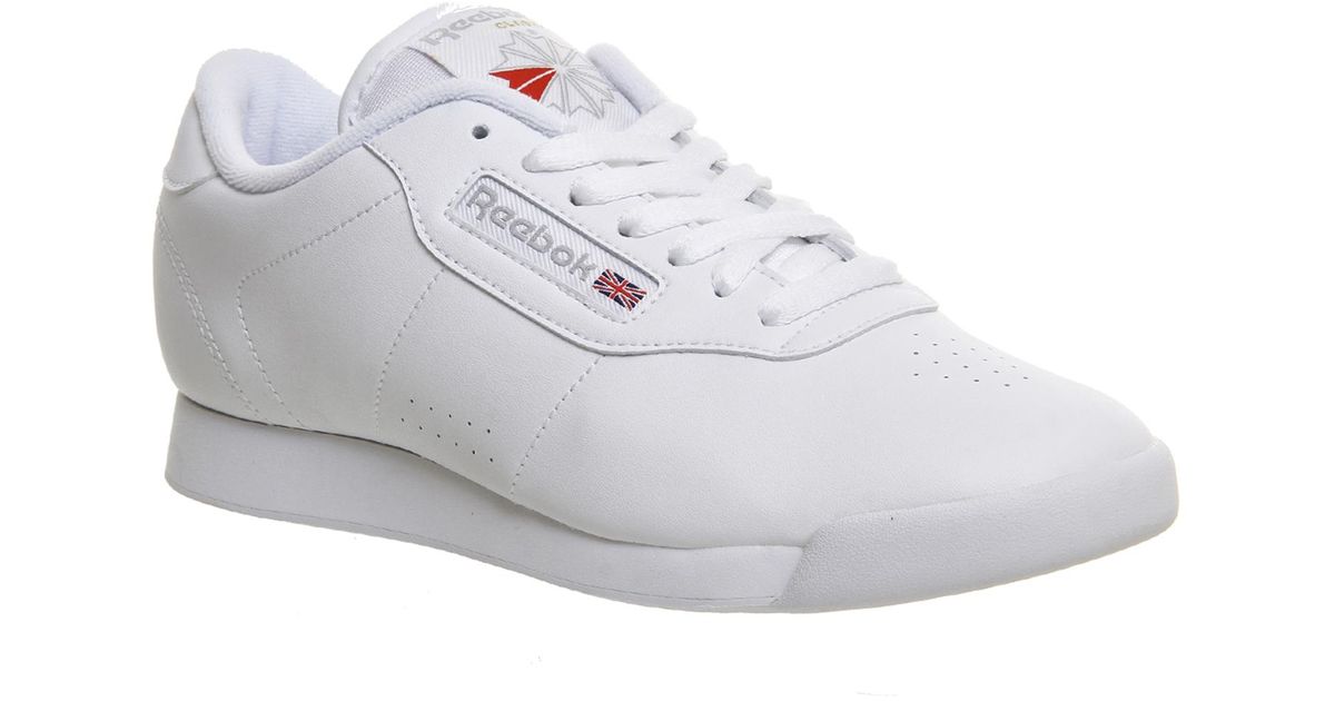 reebok ladies princess white trainers