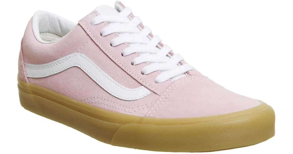 vans pale pink old skool trainers