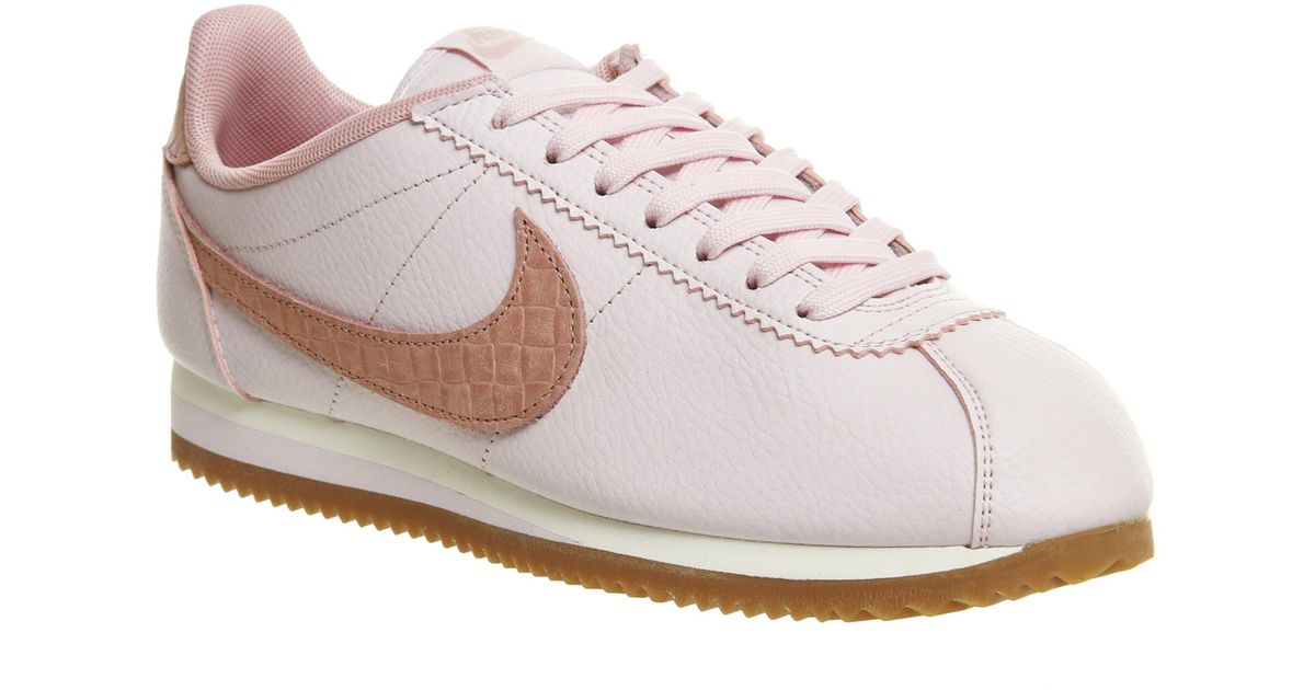 nike cortez pink leather