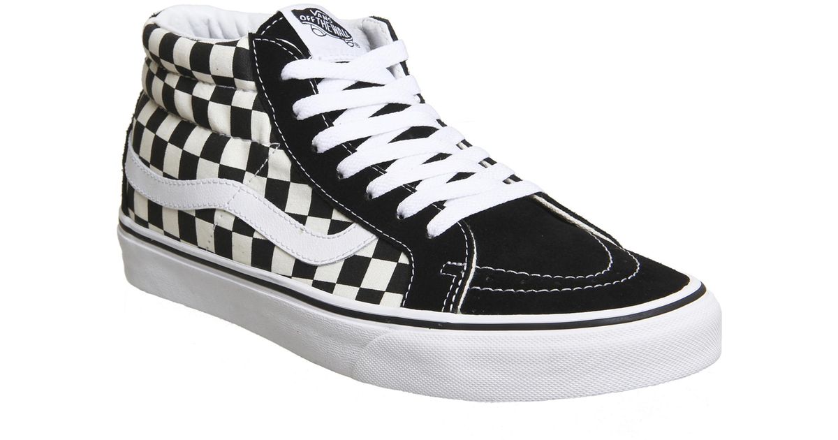 vans sk8 mid reissue black trainers