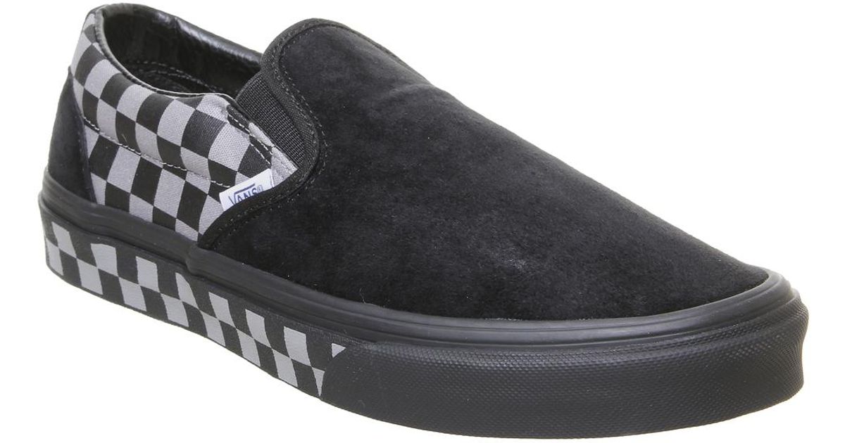 vans classic black slip on trainers