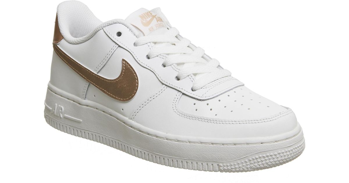 nike white gold trainers