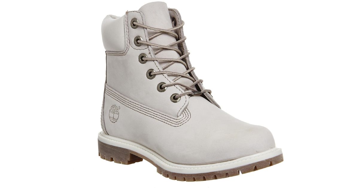 Timberland Leather Premium 6 Boots in White - Lyst