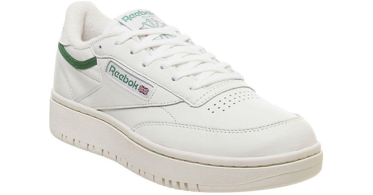 reebok court double trainers in chalk