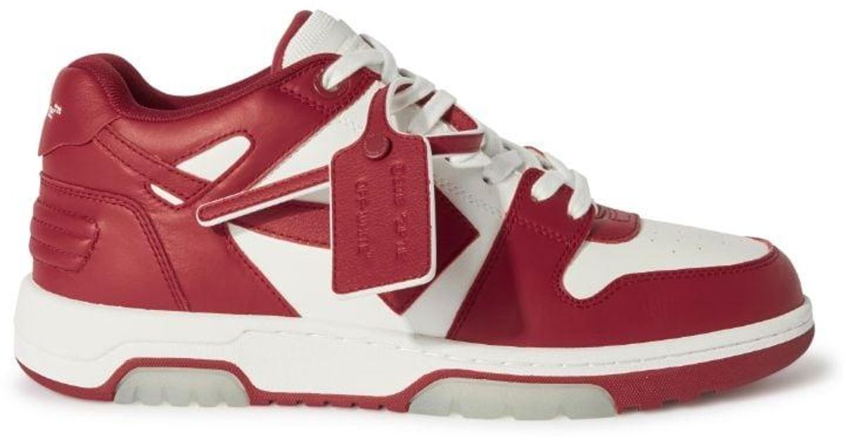 Off-White c/o Virgil Abloh Out Of Office Calf Leather in Red for Men | Lyst