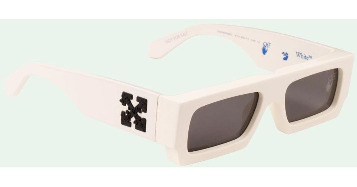 Off-White c/o Virgil Abloh Eazy Sunglasses in White for Men | Lyst