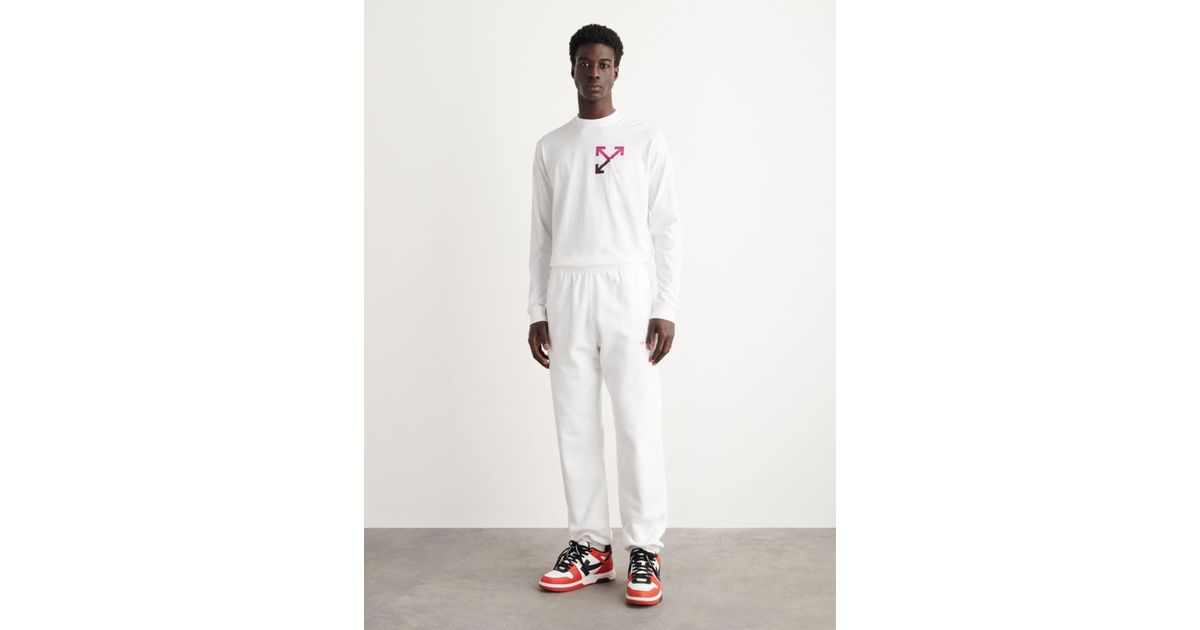 Off-White c/o Virgil Abloh Gradient Arrow Slim Sweatpant in White for Men |  Lyst