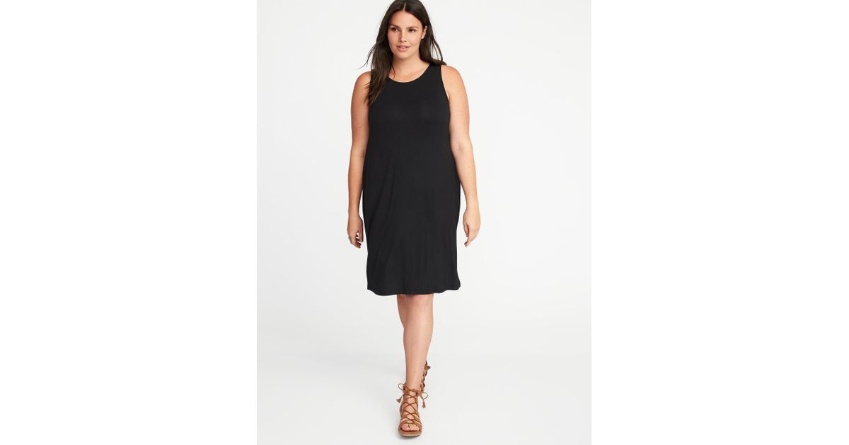 black knit swing dress