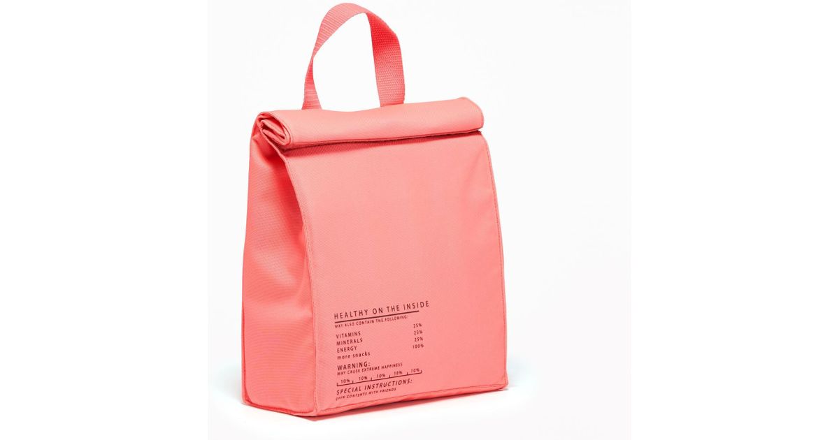 old navy graphic canvas lunch tote