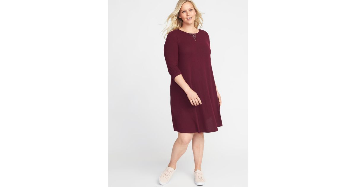old navy plush knit swing dress