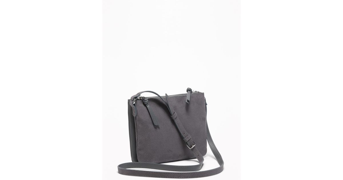 navy suede crossbody bag