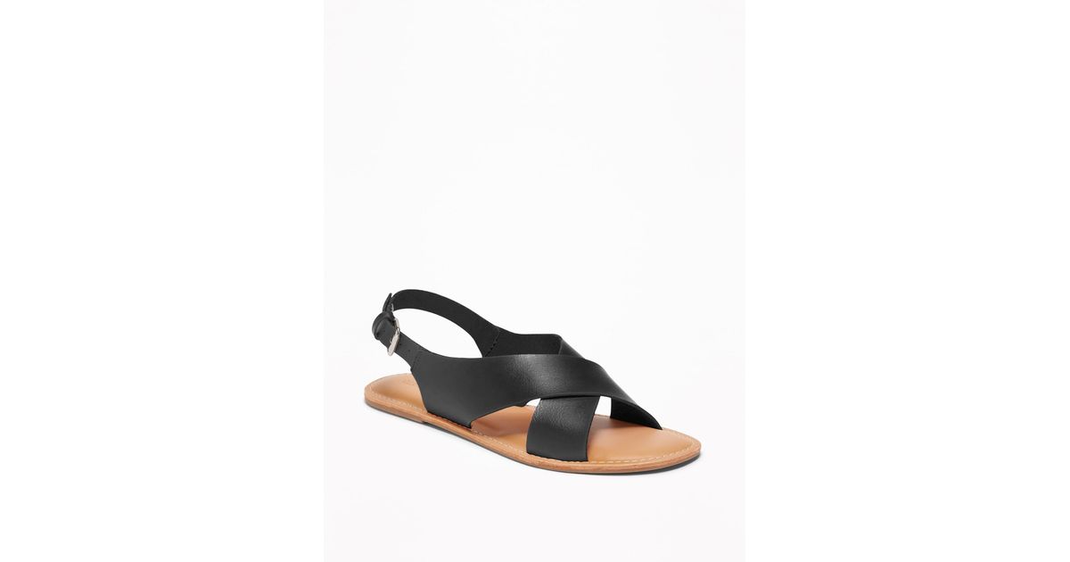 cross strap slingback sandals