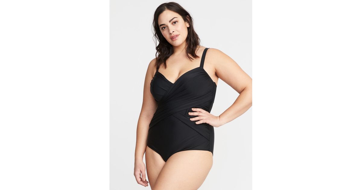 old navy wrap front swimsuit