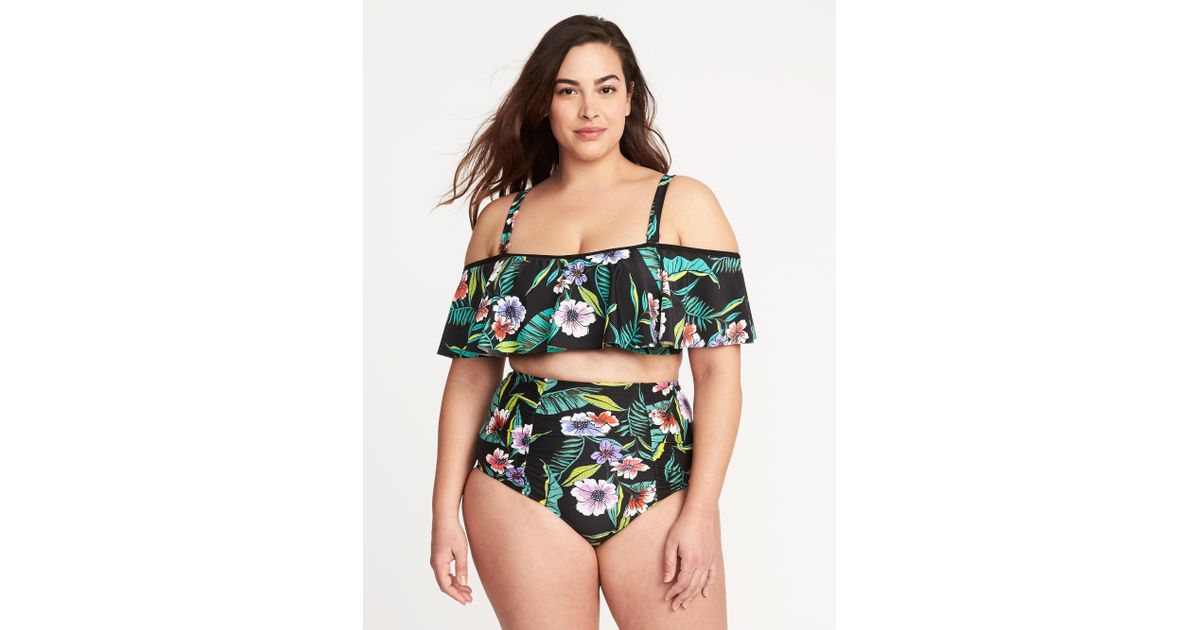 off the shoulder swim top plus size