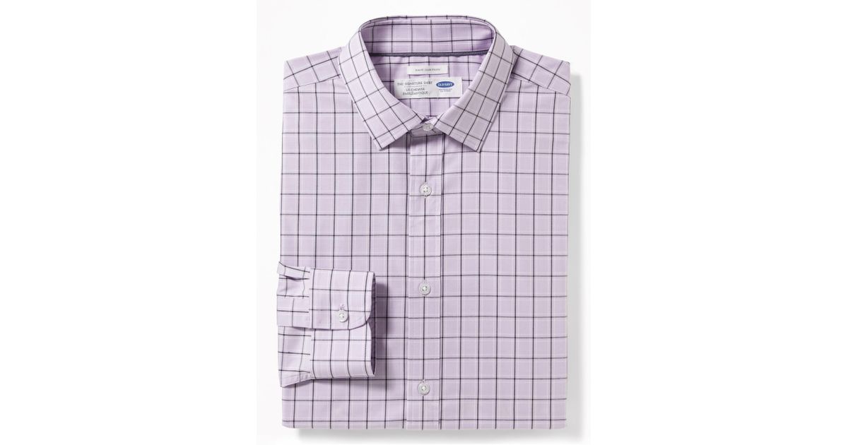 old navy signature non iron slim