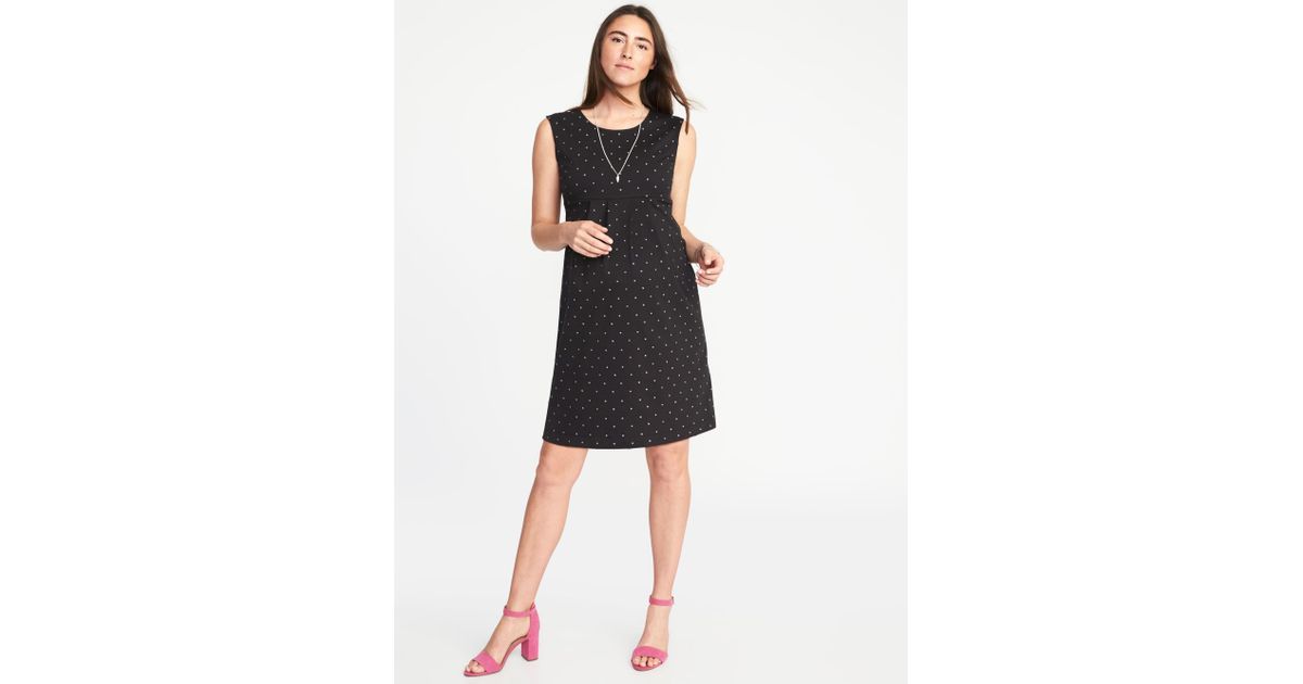 black ponte knit dress