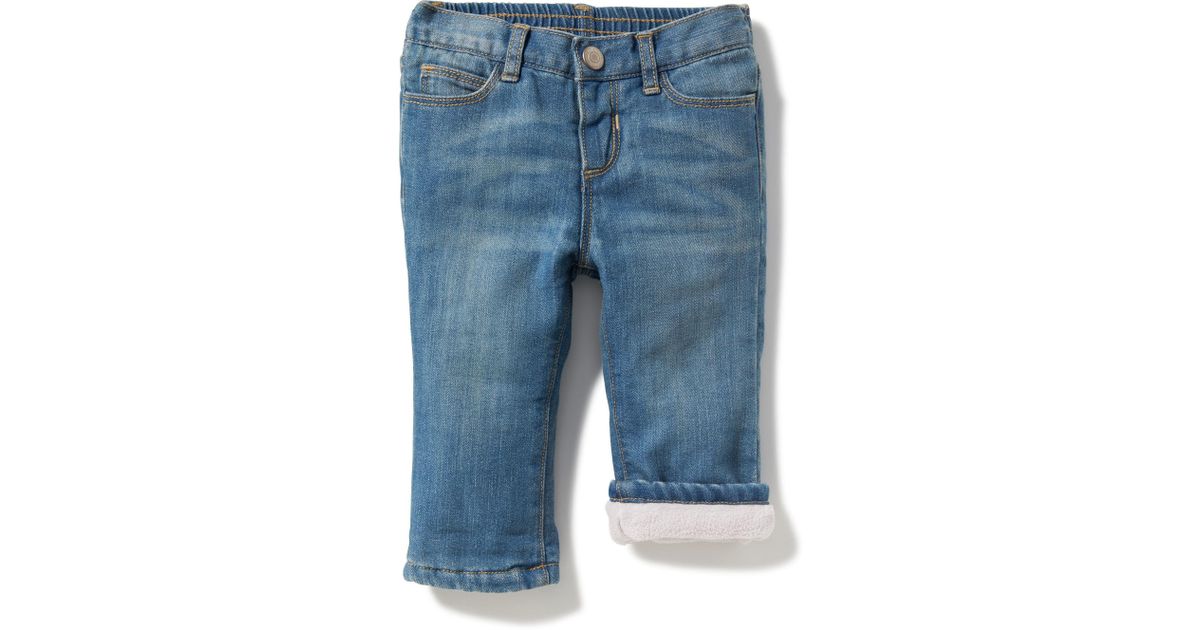 old navy fleece lined jeans womens