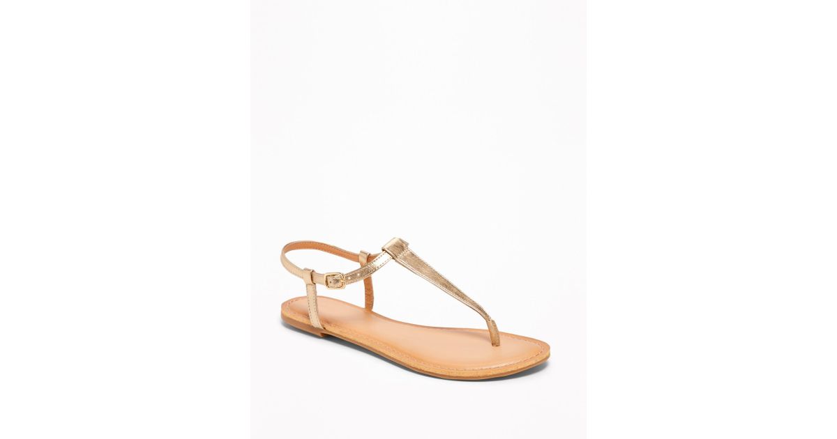old navy gold sandals