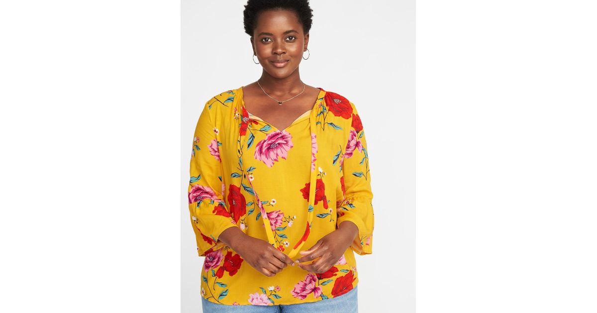 old navy yellow blouse