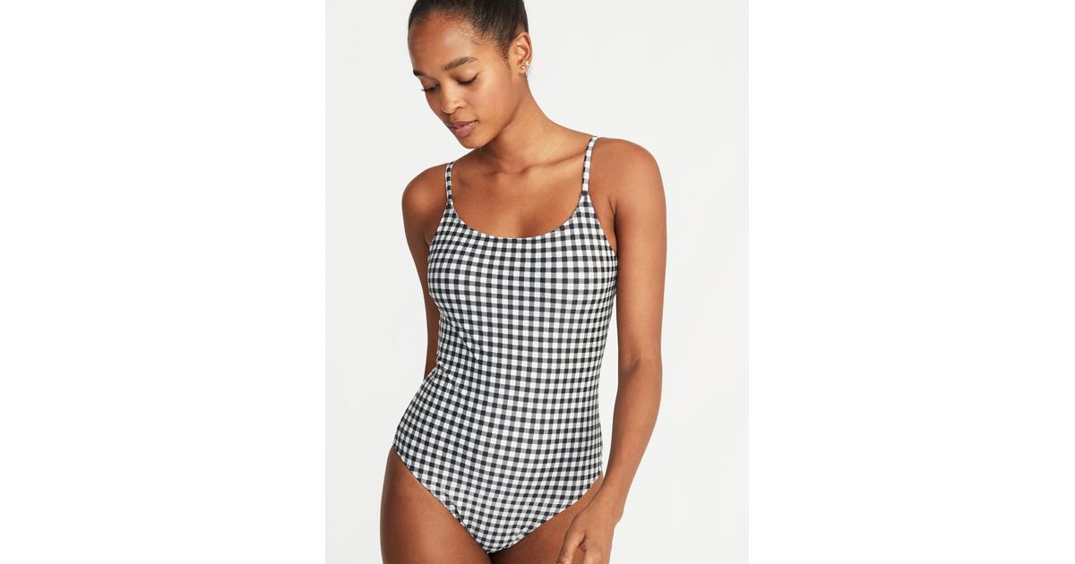 old navy gingham swimsuit