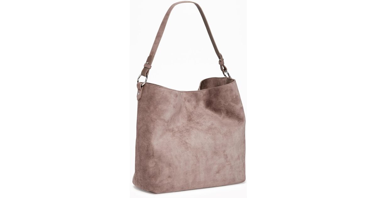 navy suede hobo bag