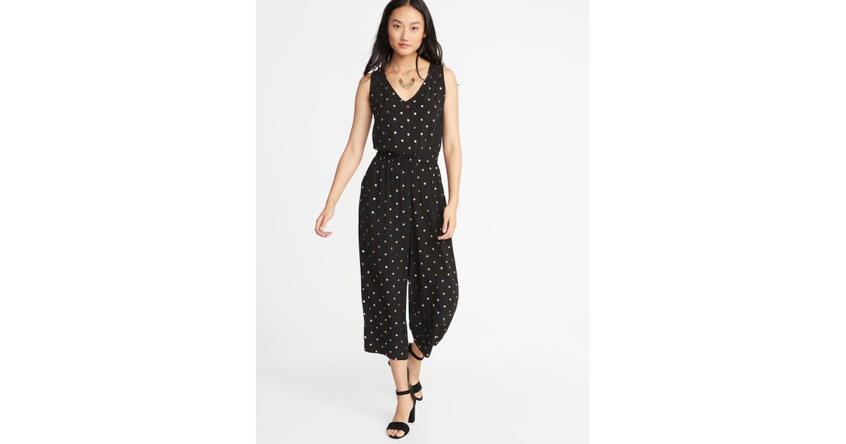 old navy polka dot jumpsuit