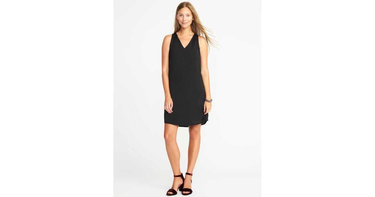 old navy black shift dress