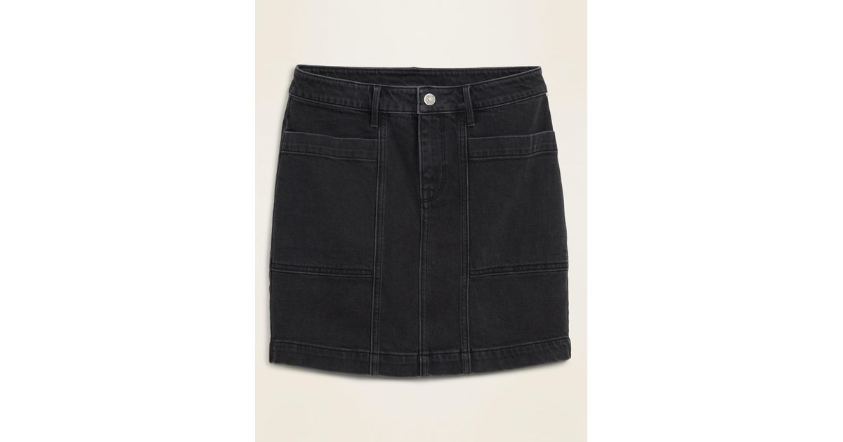 old navy black jean skirt