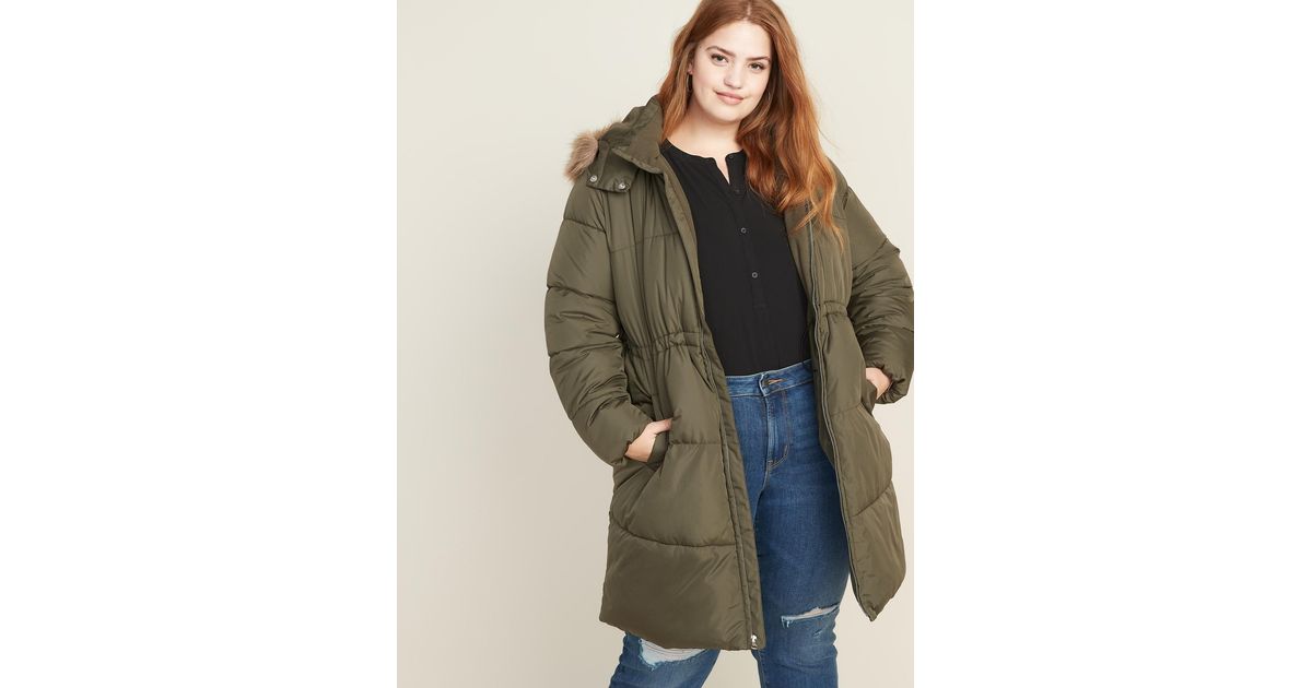 old navy plus size puffer coat