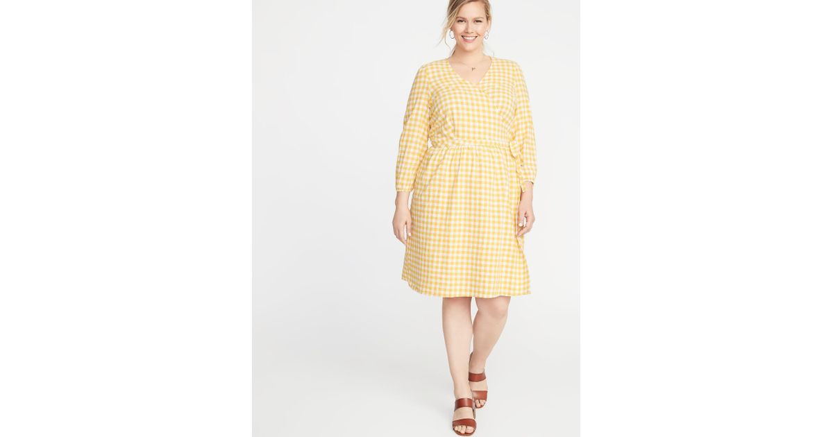 old navy yellow polka dot dress