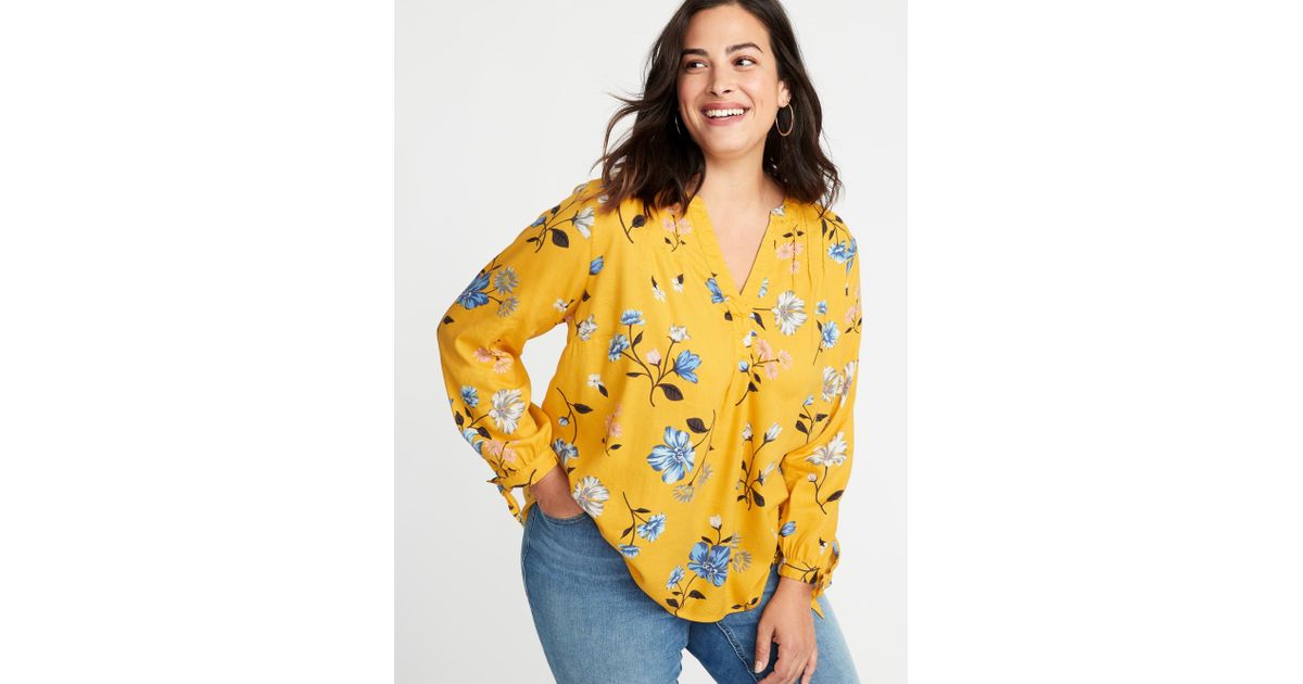 old navy yellow blouse