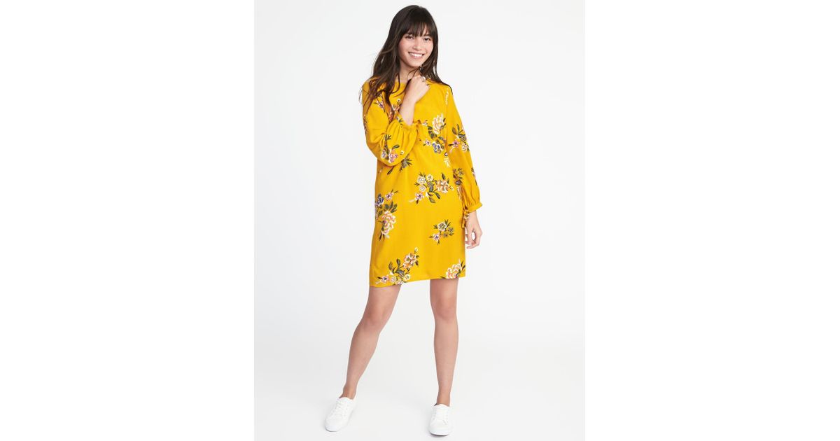 old navy yellow floral dress