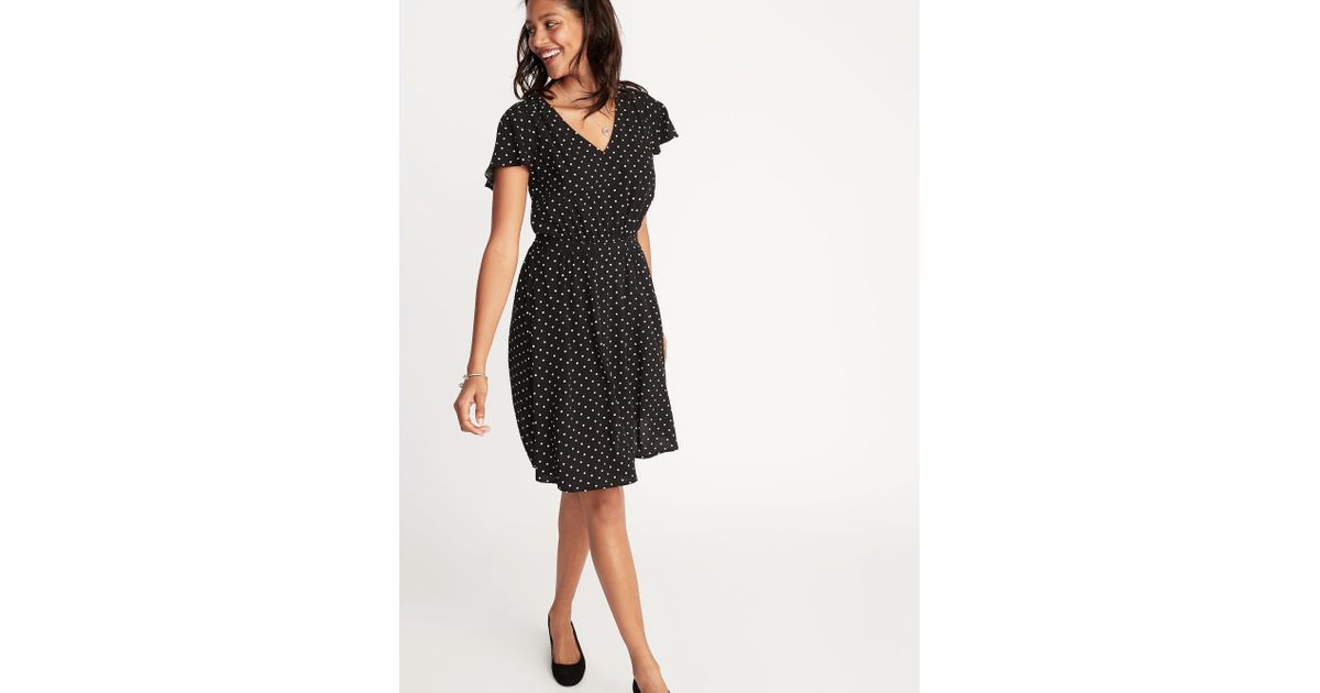 old navy black and white dress