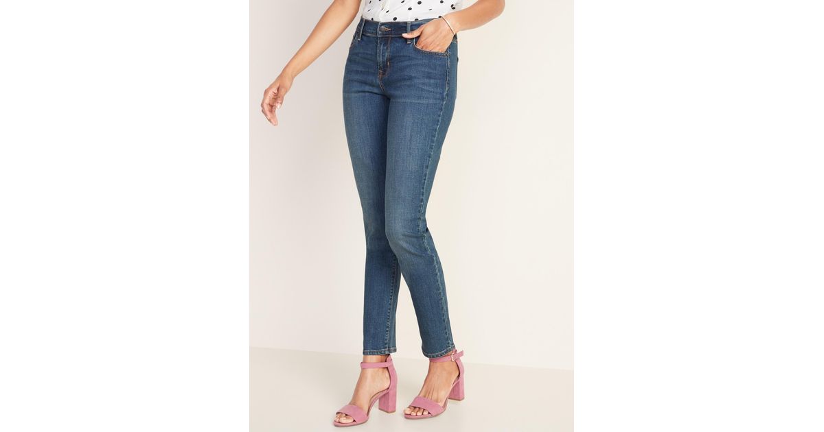 old navy mid rise curvy straight jeans