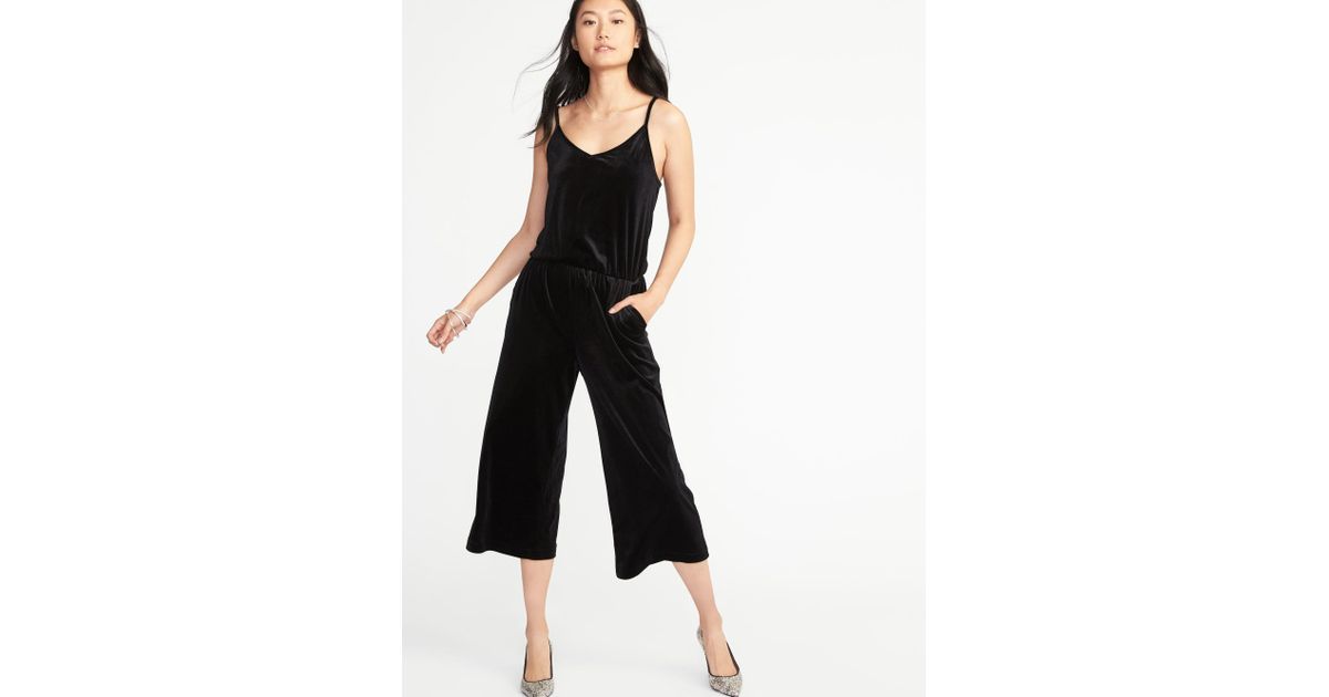 old navy velvet jumpsuit