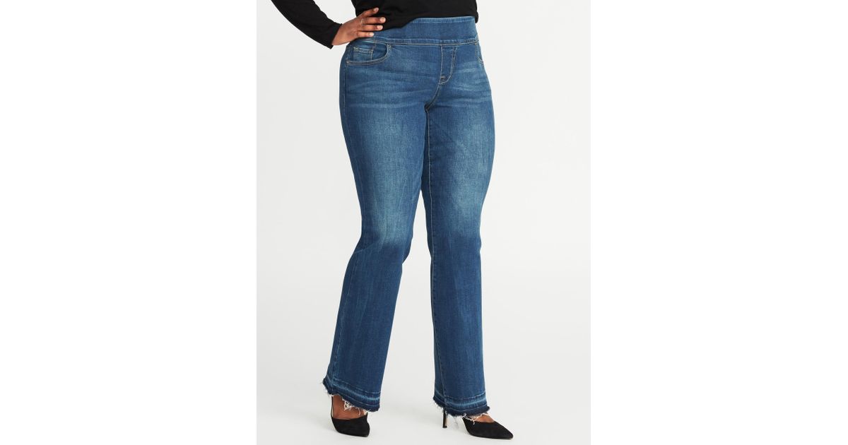 old navy plus size pull on jeans