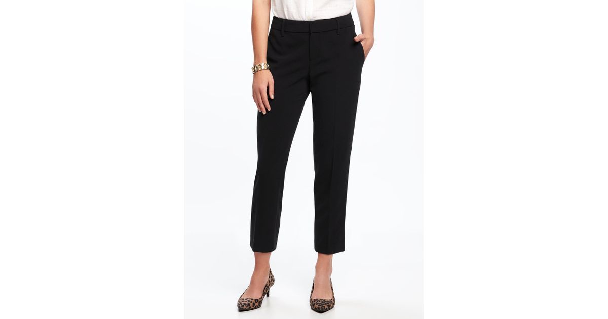 mid rise black pants