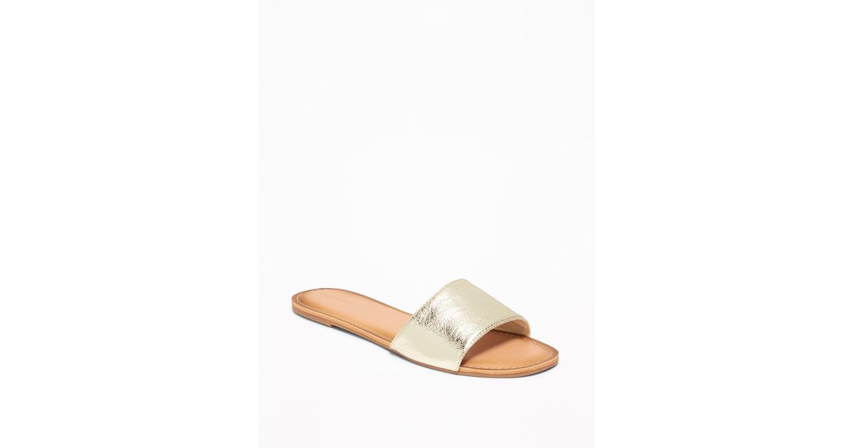 old navy metallic flip flops