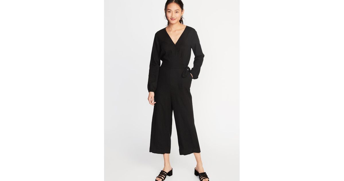 old navy linen blend jumpsuit
